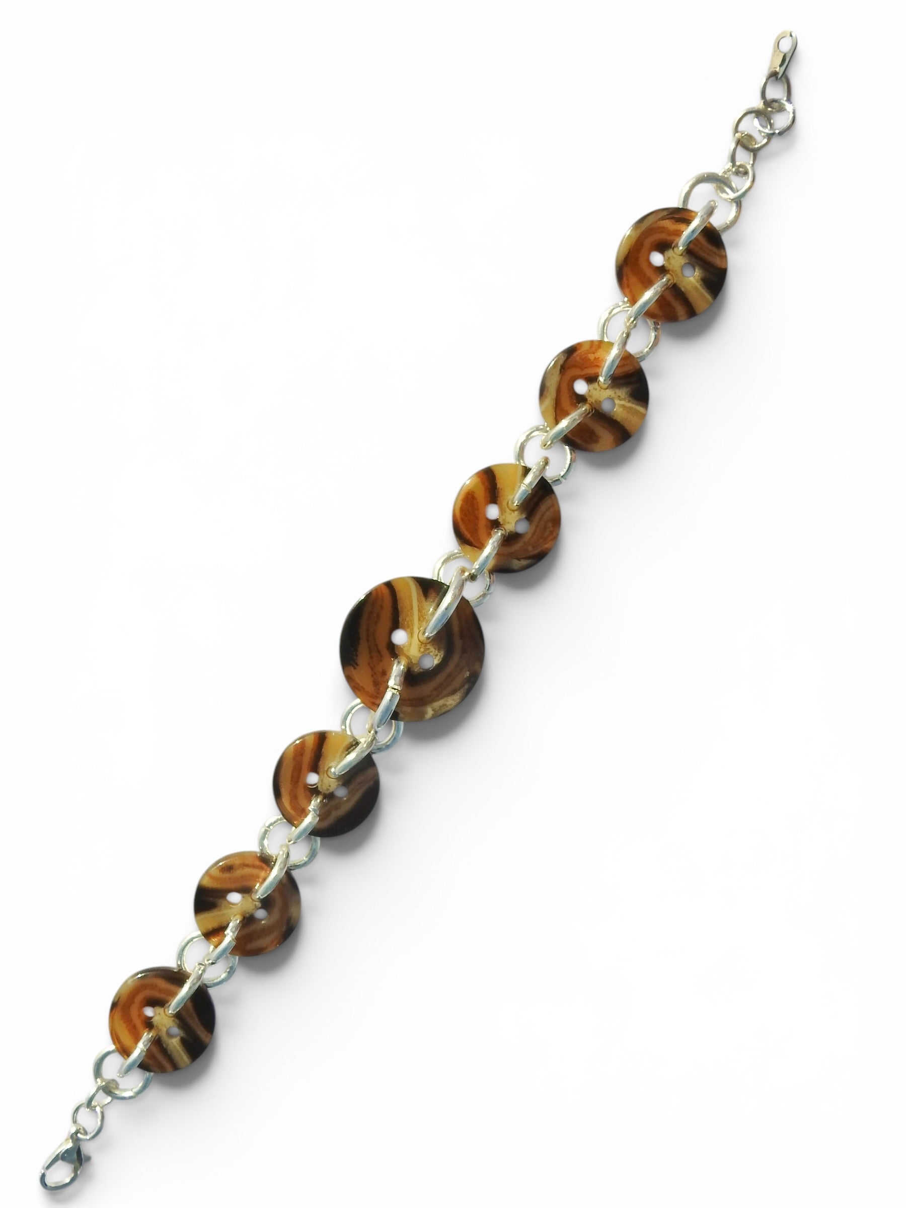 Tigers Eye Button Bracelet