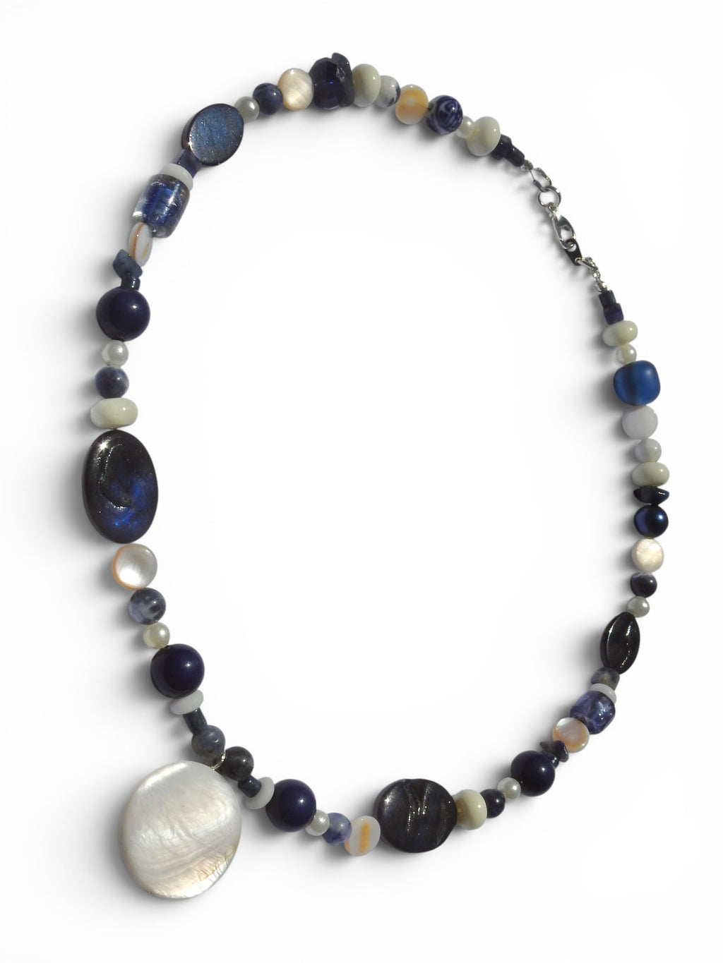 Blue Stone Beaded Necklace