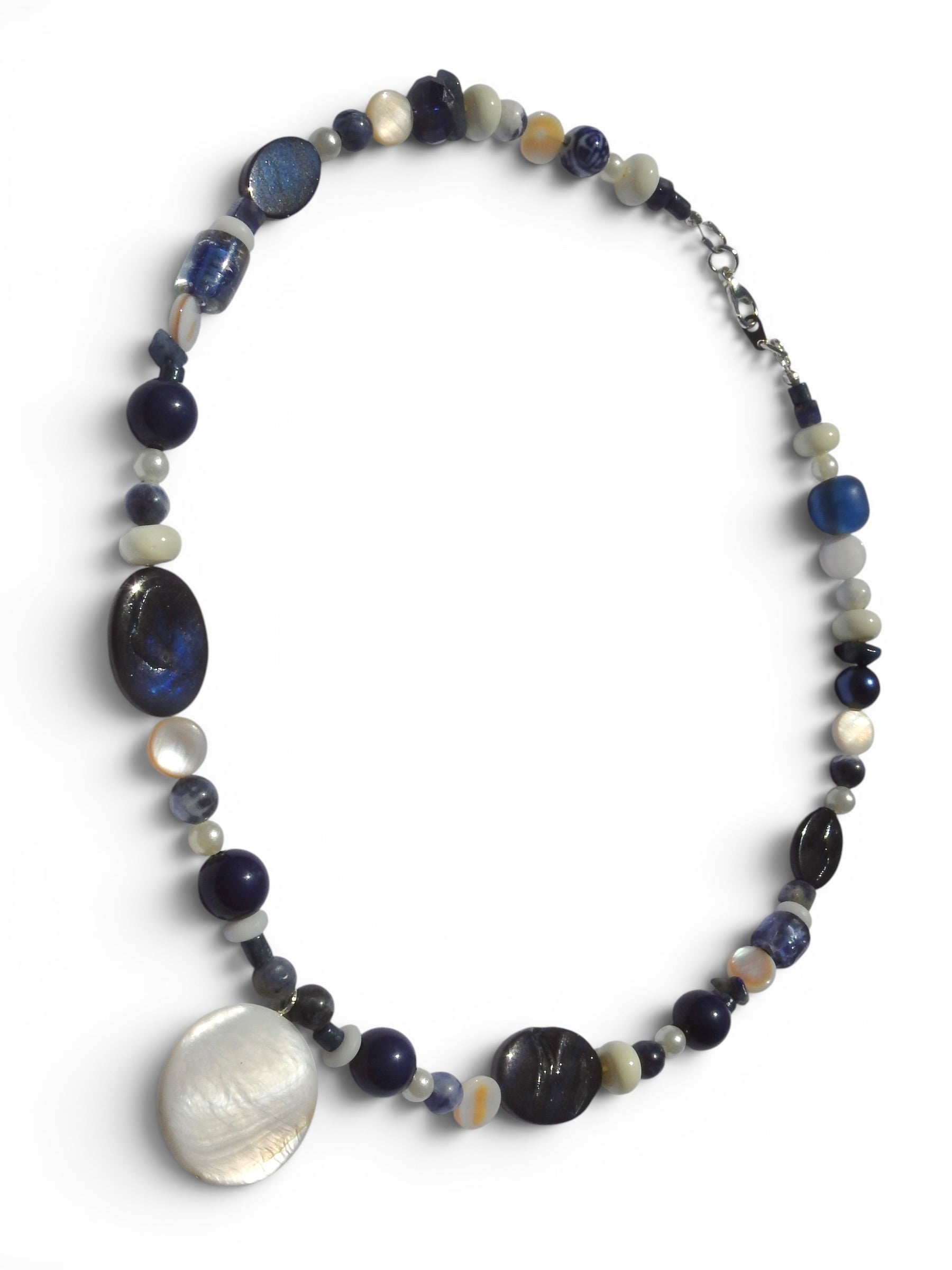 Blue Stone Beaded Necklace